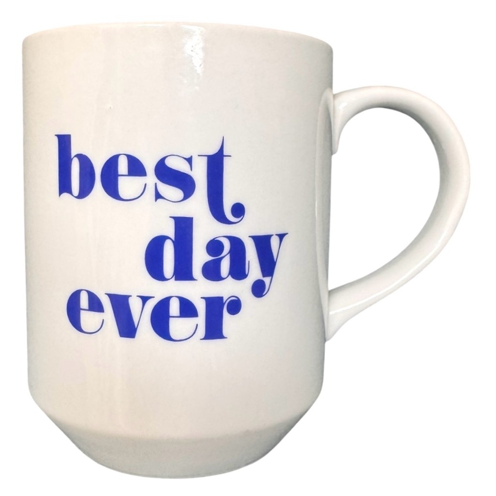 Best Day Ever Mug by Pastel, Coffee, Tea, Popsugar, Blue and White, Gift